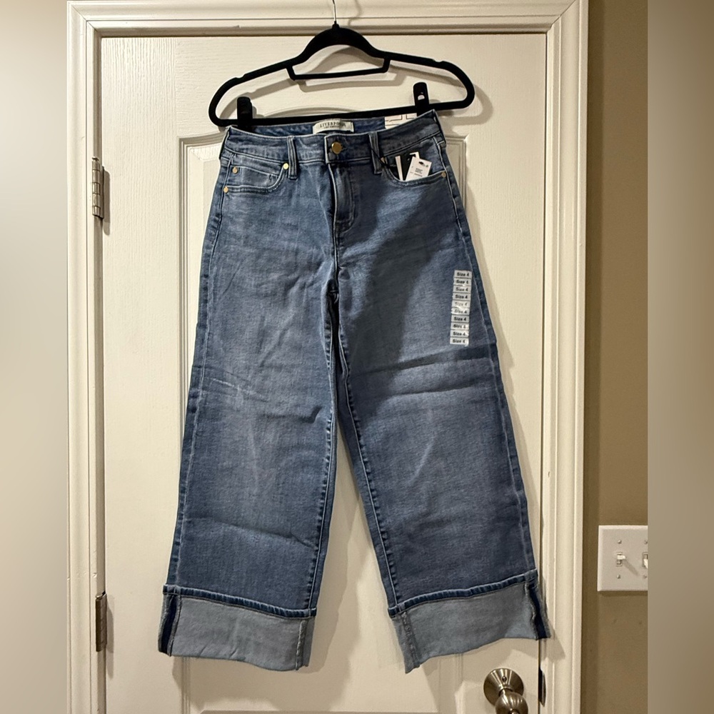 Liverpool Jeans Company Medium Blue Wide Leg Jeans - Size 4/27